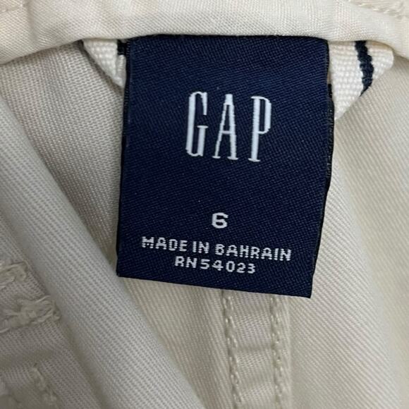 GAP Y2K Drawstring Tan Cropped Cotton Cargo Pants Women’s Size 6 - Picture 7 of 10